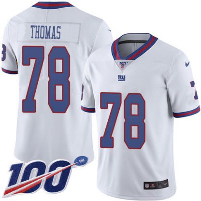 Nike New York Giants #78 Andrew Thomas White Youth Stitched NFL Limited Rush 100th Season Jersey