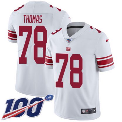 Nike New York Giants #78 Andrew Thomas White Men's Stitched NFL 100th Season Vapor Untouchable Limited Jersey