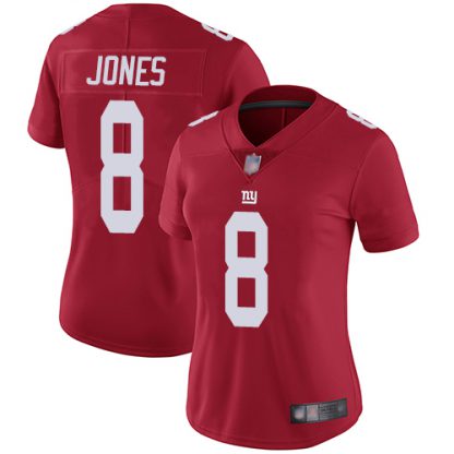 Nike New York Giants #8 Daniel Jones Red Alternate Women's Stitched NFL Vapor Untouchable Limited Jersey
