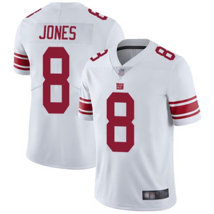 Nike New York Giants #8 Daniel Jones White Men's Stitched NFL Vapor Untouchable Limited Jersey