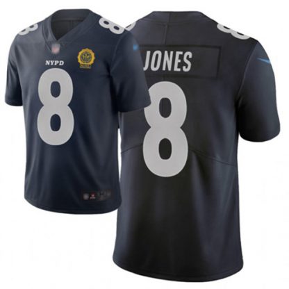 Nike New York Giants #8 Daniel Jones Navy Men's Stitched NFL Limited City Edition Jersey