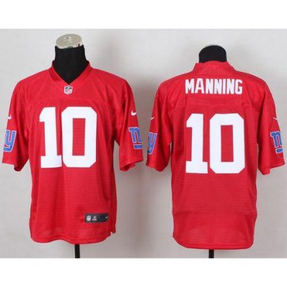Nike New York Giants #10 Eli Manning Red Men's Stitched NFL Elite QB Practice Jersey