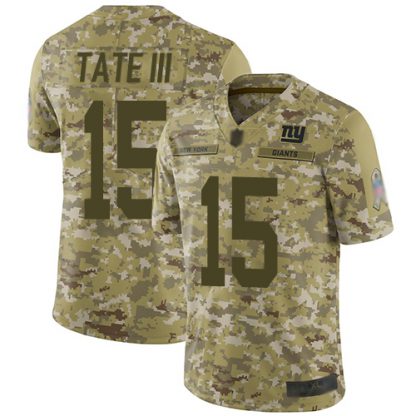 Nike New York Giants #15 Golden Tate III Camo Men's Stitched NFL Limited 2018 Salute To Service Jersey