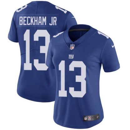 Nike New York Giants #13 Odell Beckham Jr Royal Blue Team Color Women's Stitched NFL Vapor Untouchable Limited Jersey