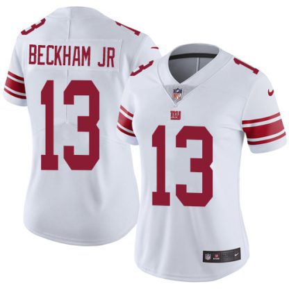 Nike New York Giants #13 Odell Beckham Jr White Women's Stitched NFL Vapor Untouchable Limited Jersey