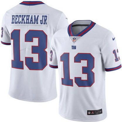 Nike New York Giants #13 Odell Beckham Jr White Youth Stitched NFL Limited Rush Jersey