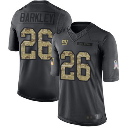 Nike New York Giants #26 Saquon Barkley Black Youth Stitched NFL Limited 2016 Salute to Service Jersey