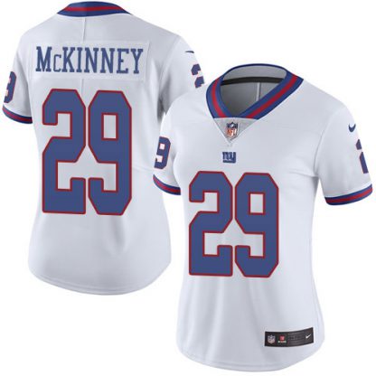 Nike New York Giants #29 Xavier McKinney White Women's Stitched NFL Limited Rush Jersey