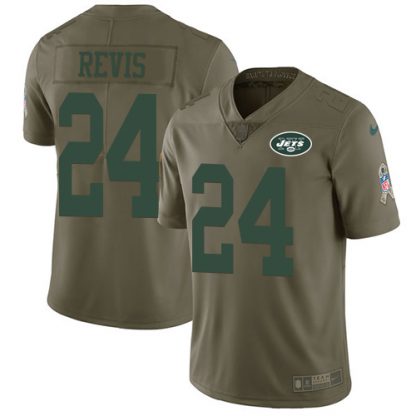 Nike New York Jets #24 Darrelle Revis Olive Youth Stitched NFL Limited 2017 Salute To Service Jersey