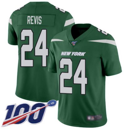 Nike New York Jets #24 Darrelle Revis Green Team Color Men's Stitched NFL 100th Season Vapor Untouchable Limited Jersey