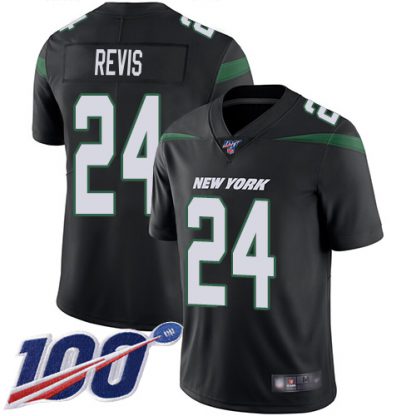 Nike New York Jets #24 Darrelle Revis Black Alternate Men's Stitched NFL 100th Season Vapor Untouchable Limited Jersey