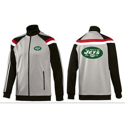 NFL New York New York Jets Team Logo Jacket Grey