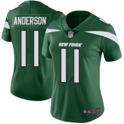 Nike New York Jets #11 Robby Anderson Green Team Color Women's Stitched NFL Vapor Untouchable Limited Jersey