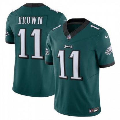 Philadelphia Philadelphia Eagles #11 A.J. Brown Nike Men's Midnight Green Vapor F.U.S.E. Limited Jersey