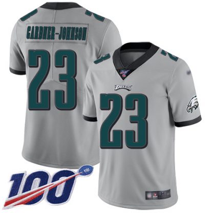 Nike Philadelphia Eagles #23 C.J. Gardner-Johnson Silver Youth Stitched NFL Limited Inverted Legend 100th Season Jersey