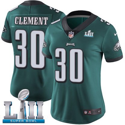 Nike Philadelphia Eagles #30 Corey Clement Midnight Green Team Color Super Bowl LII Women's Stitched NFL Vapor Untouchable Limited Jersey