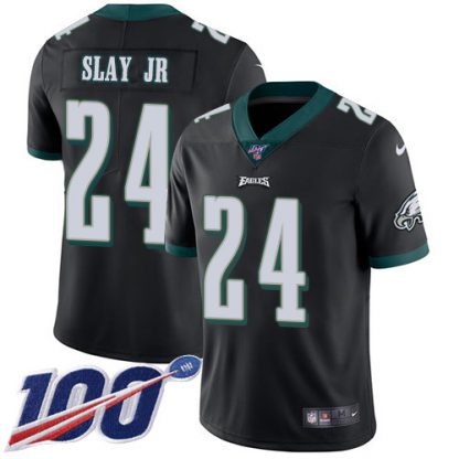 Nike Philadelphia Eagles #24 Darius Slay Jr Black Alternate Men's Stitched NFL 100th Season Vapor Untouchable Limited Jersey
