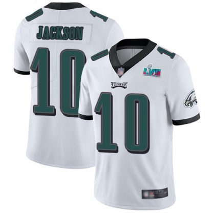 Nike Philadelphia Eagles #10 DeSean Jackson White Super Bowl LVII Patch Youth Stitched NFL Vapor Untouchable Limited Jersey