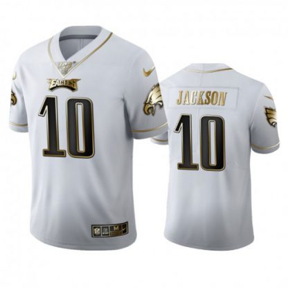 Philadelphia Philadelphia Eagles #10 Desean Jackson Men's Nike White Golden Edition Vapor Limited NFL 100 Jersey