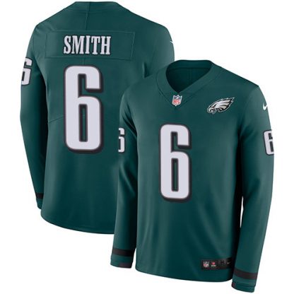 Nike Philadelphia Eagles #6 DeVonta Smith Green Team Color Youth Stitched NFL Limited Therma Long Sleeve Jersey