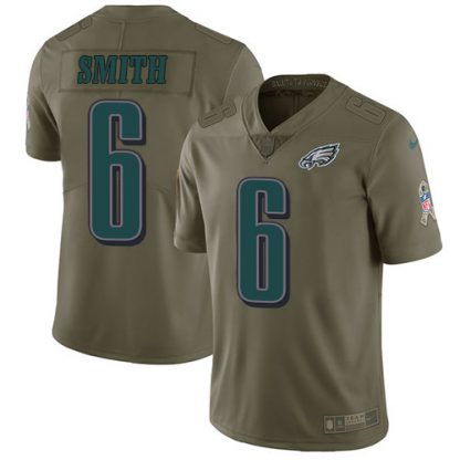 Nike Philadelphia Eagles #6 DeVonta Smith Olive Youth Stitched NFL Limited 2017 Salute To Service Jersey