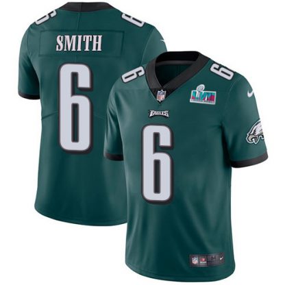 Nike Philadelphia Eagles #6 DeVonta Smith Green Team Color Super Bowl LVII Patch Youth Stitched NFL Vapor Untouchable Limited Jersey