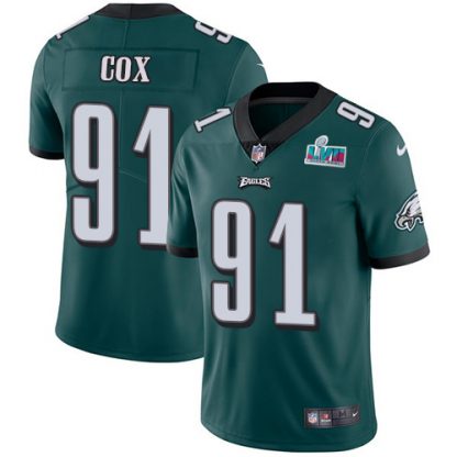 Nike Philadelphia Eagles #91 Fletcher Cox Green Team Color Super Bowl LVII Patch Youth Stitched NFL Vapor Untouchable Limited Jersey
