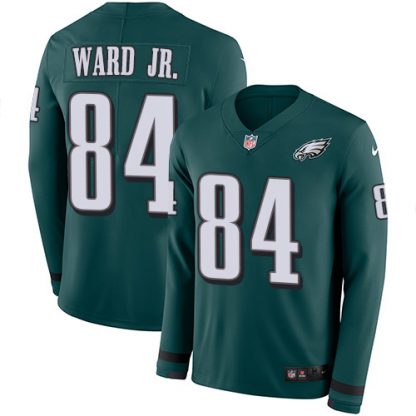 Nike Philadelphia Eagles #84 Greg Ward Jr. Green Team Color Men's Stitched NFL Limited Therma Long Sleeve Jersey