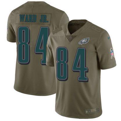 Nike Philadelphia Eagles #84 Greg Ward Jr. Olive Men's Stitched NFL Limited 2017 Salute To Service Jersey