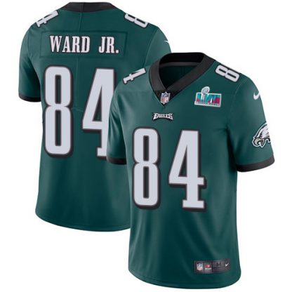 Nike Philadelphia Eagles #84 Greg Ward Jr. Green Team Color Super Bowl LVII Patch Men's Stitched NFL Vapor Untouchable Limited Jersey