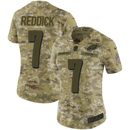Nike Philadelphia Eagles #7 Haason Reddick Camo Women's Stitched NFL Limited 2018 Salute To Service Jersey
