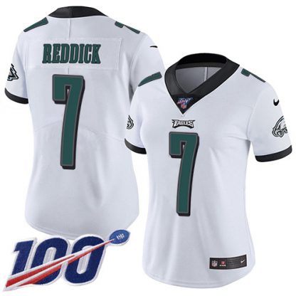 Nike Philadelphia Eagles #7 Haason Reddick White Women's Stitched NFL 100th Season Vapor Untouchable Limited Jersey