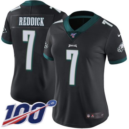 Nike Philadelphia Eagles #7 Haason Reddick Black Alternate Women's Stitched NFL 100th Season Vapor Untouchable Limited Jersey