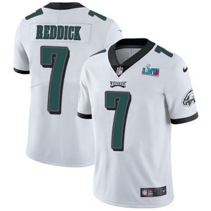 Nike Philadelphia Eagles #7 Haason Reddick White Super Bowl LVII Patch Men's Stitched NFL Vapor Untouchable Limited Jersey