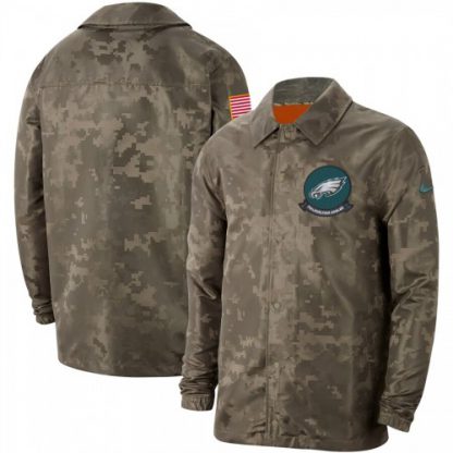 Men's Philadelphia Philadelphia Eagles Nike Camo 2019 Salute to Service Sideline Full-Zip Lightweight Jacket