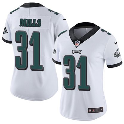 Nike Philadelphia Eagles #31 Jalen Mills White Women's Stitched NFL Vapor Untouchable Limited Jersey