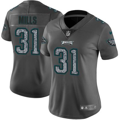 Nike Philadelphia Eagles #31 Jalen Mills Gray Static Women's Stitched NFL Vapor Untouchable Limited Jersey