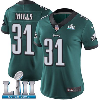 Nike Philadelphia Eagles #31 Jalen Mills Midnight Green Team Color Super Bowl LII Women's Stitched NFL Vapor Untouchable Limited Jersey