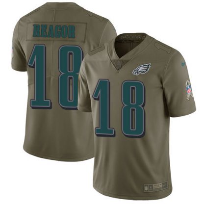 Nike Philadelphia Eagles #18 Jalen Reagor Olive Men's Stitched NFL Limited 2017 Salute To Service Jersey