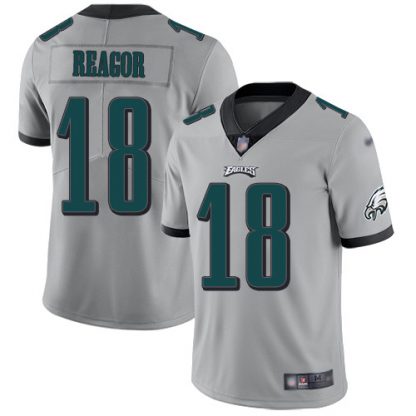 Nike Philadelphia Eagles #18 Jalen Reagor Silver Men's Stitched NFL Limited Inverted Legend Jersey