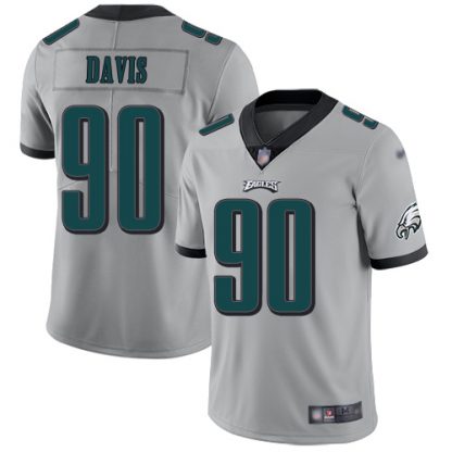 Nike Philadelphia Eagles #90 Jordan Davis Silver Men's Stitched NFL Limited Inverted Legend Jersey