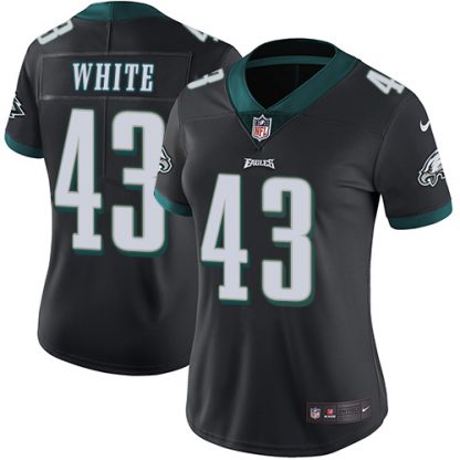 Nike Philadelphia Eagles #43 Kyzir White Black Alternate Women's Stitched NFL Vapor Untouchable Limited Jersey