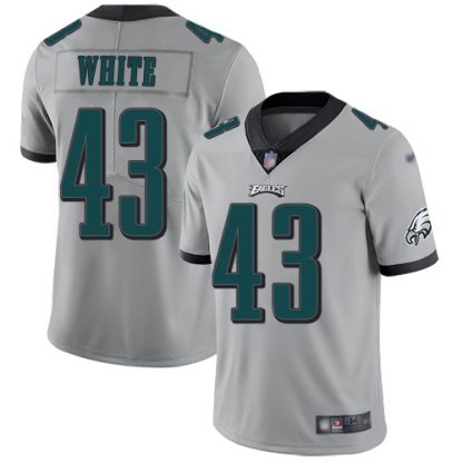Nike Philadelphia Eagles #43 Kyzir White Silver Men's Stitched NFL Limited Inverted Legend Jersey