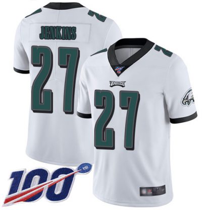 Nike Philadelphia Eagles #27 Malcolm Jenkins White Men's Stitched NFL 100th Season Vapor Limited Jersey