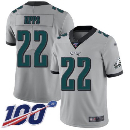 Nike Philadelphia Eagles #22 Marcus Epps Silver Youth Stitched NFL Limited Inverted Legend 100th Season Jersey