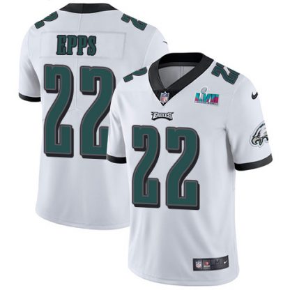 Nike Philadelphia Eagles #22 Marcus Epps White Super Bowl LVII Patch Youth Stitched NFL Vapor Untouchable Limited Jersey