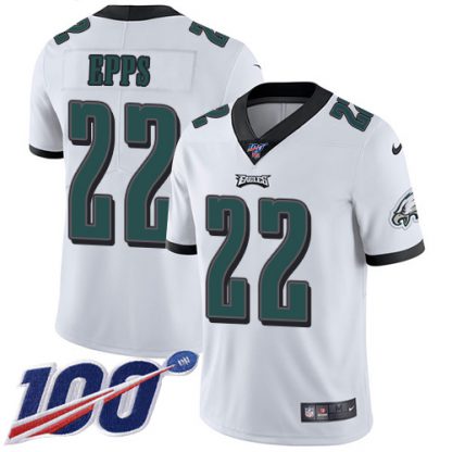 Nike Philadelphia Eagles #22 Marcus Epps White Men's Stitched NFL 100th Season Vapor Untouchable Limited Jersey