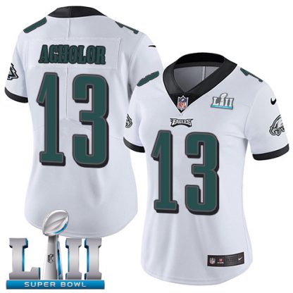 Nike Philadelphia Eagles #13 Nelson Agholor White Super Bowl LII Women's Stitched NFL Vapor Untouchable Limited Jersey