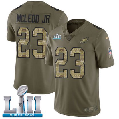 Nike Philadelphia Eagles #23 Rodney McLeod Jr Olive/Camo Super Bowl LII Youth Stitched NFL Limited 2017 Salute to Service Jersey