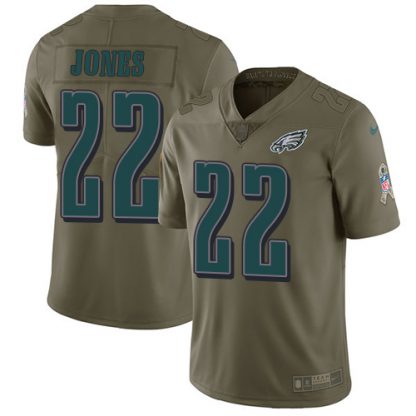 Nike Philadelphia Eagles #22 Sidney Jones Olive Youth Stitched NFL Limited 2017 Salute to Service Jersey